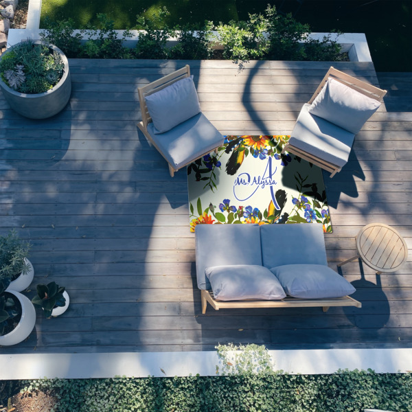 Custom Design - 4'x6' Patio Rug - In context