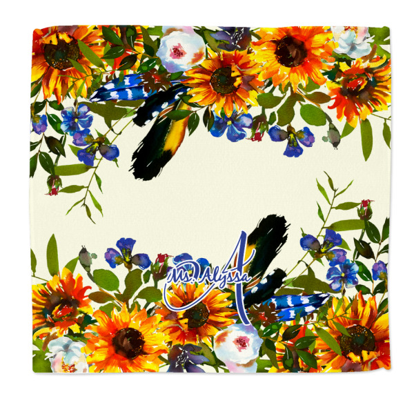 Custom Sunflowers Microfiber Dish Rag (Personalized)