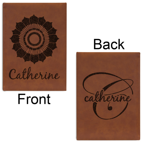 Custom Design - Leatherette Journals - Large - Double Sided - Front & Back View
