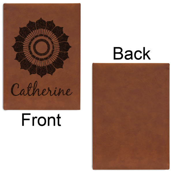 Custom Design - Leatherette Sketchbooks - Large - Single Sided - Front & Back View