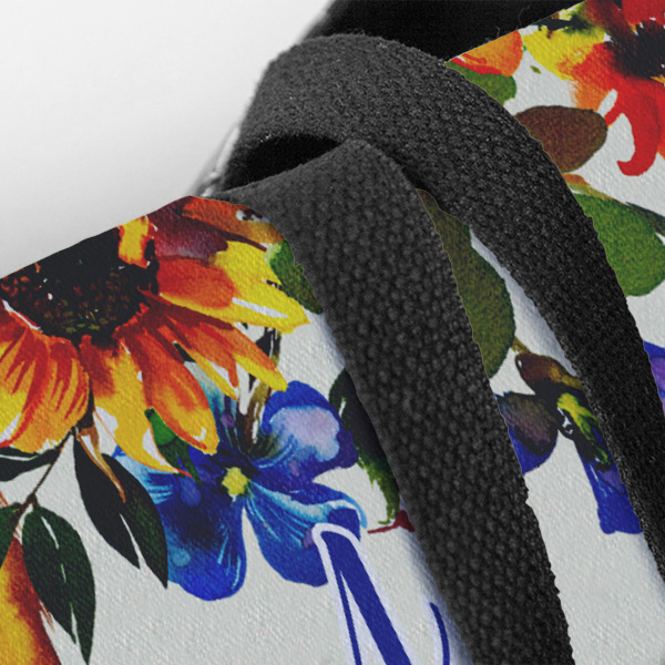 Custom Design - Closeup of Tote w/Black Handles