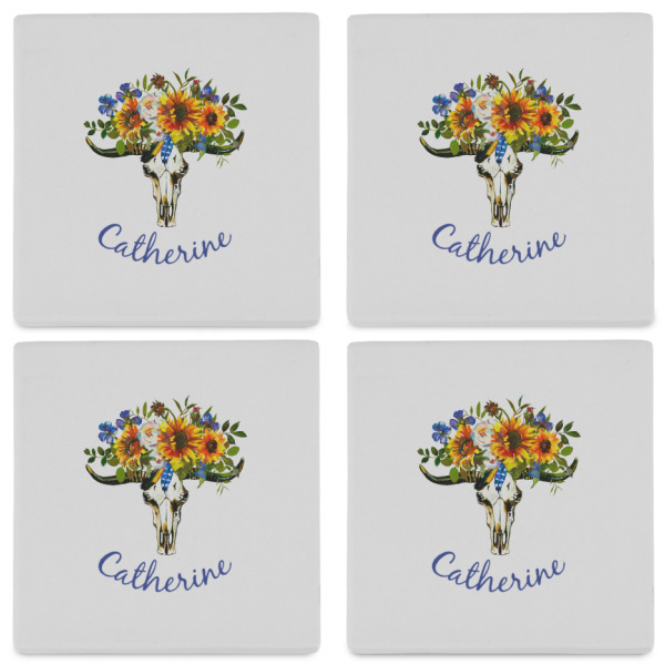 Custom Design - Set of 4 Stone Coasters - See All 4 View