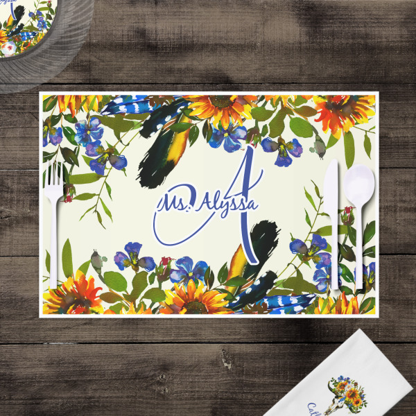 Custom Design - Disposable Paper Placemat - In Context