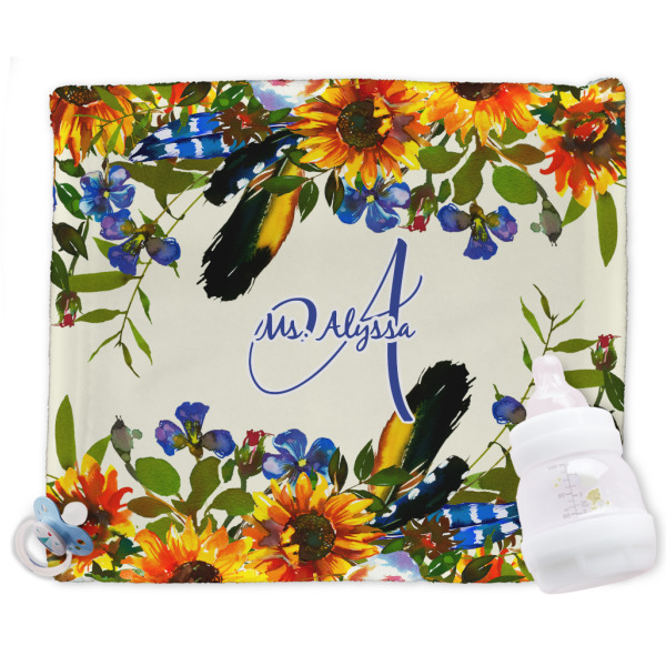 Custom Sunflowers Security Blanket (Personalized)