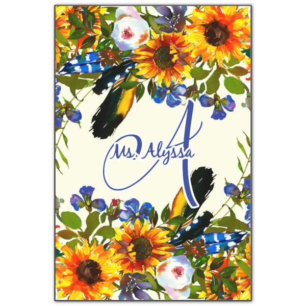 Custom Sunflowers Wood Print - 20x30 (Personalized)