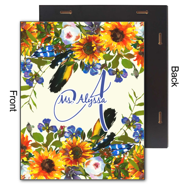 Custom Design - 11x14 Wood Print - Front & Back View