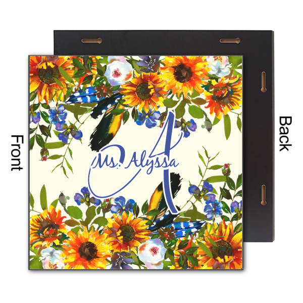 Custom Design - 12x12 Wood Print - Front & Back View