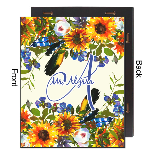 Custom Design - 16x20 Wood Print - Front & Back View