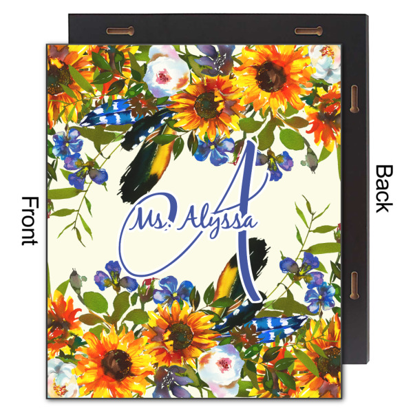 Custom Design - 20x24 Wood Print - Front & Back View