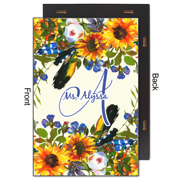 Custom Design - 20x30 Wood Print - Front & Back View