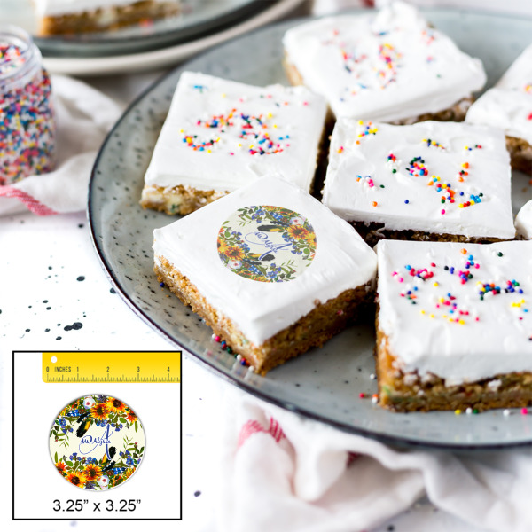 Custom Design - Printed Icing Circle - Large - In Context