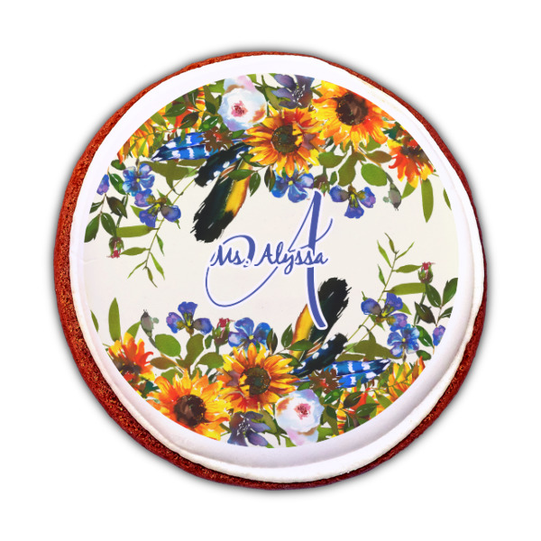 Custom Design - Printed Icing Circle - Medium - On Cookie