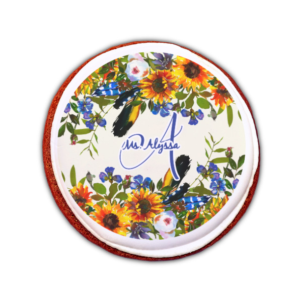 Custom Design - Printed Icing Circle - Small - On Cookie