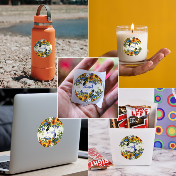 Custom Design - Multipurpose Round Labels - In Context