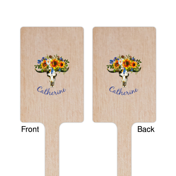 Custom Design - Wooden 6.25" Stir Stick - Rectangular - Double Sided - Front & Back