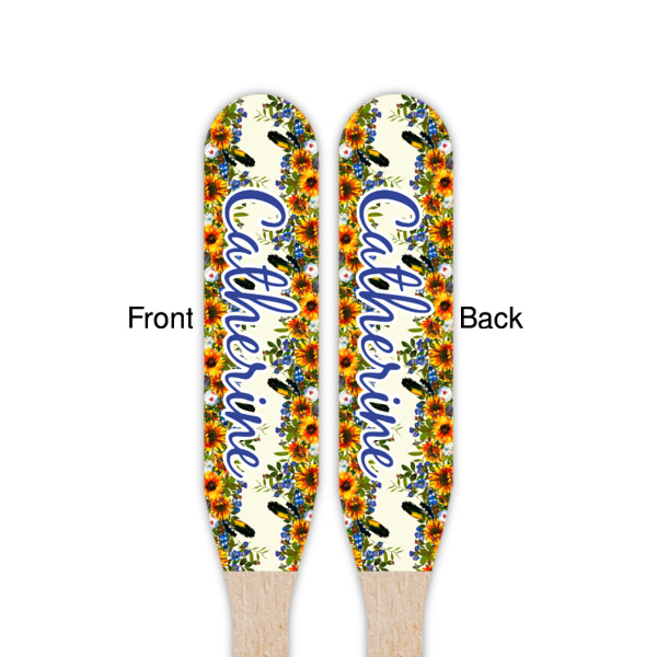 Custom Design - Wooden Food Pick - Paddle - Double Sided - Front & Back