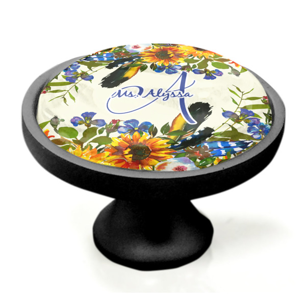 Custom Design - Black Custom Cabinet Knob (Side)