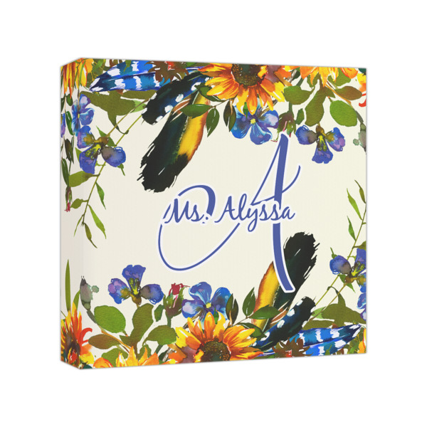 Custom Sunflowers Canvas Print - 8x8 (Personalized)