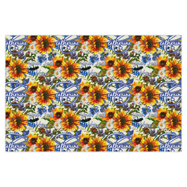 Custom Sunflowers Tissue Paper Sheets - X-Large - Heavyweight (Personalized)