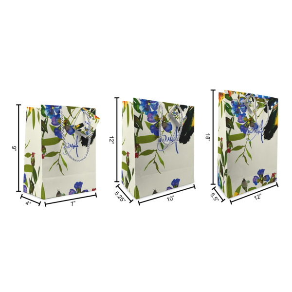 Custom Design - Gift Bags - All Sizes - Dimensions