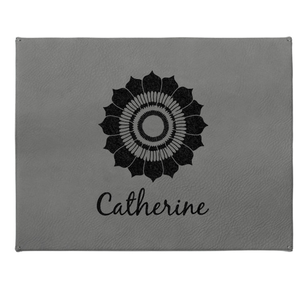 Custom Design - Small Engraved Gift Box with Leather Lid - Approval