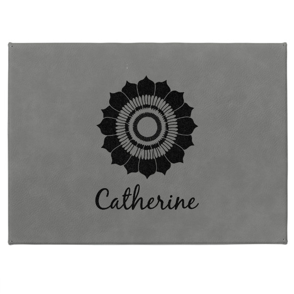 Custom Design - Medium Gift Box with Engraved Leather Lid - Approval