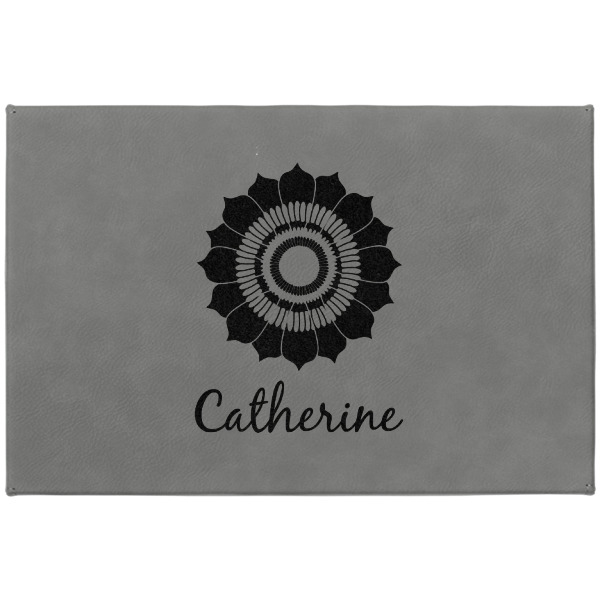 Custom Design - Large Engraved Gift Box with Leather Lid - Approval