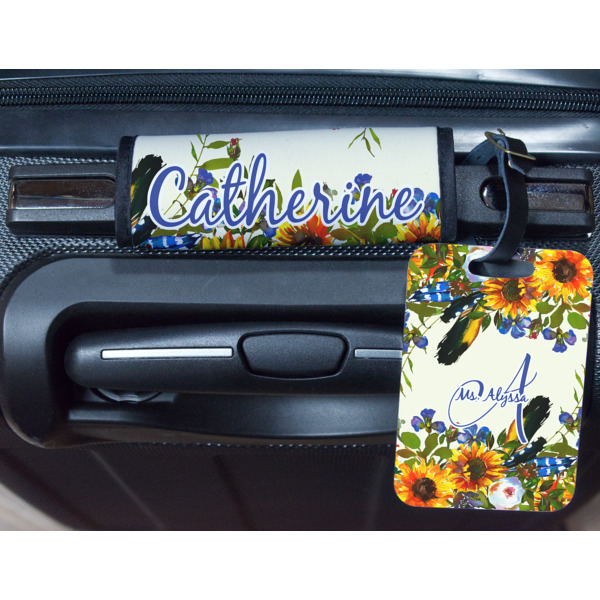 Custom Design - Metal Luggage Tag & Handle Wrap - In Context