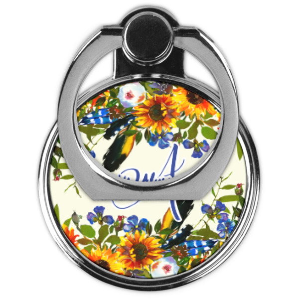 Custom Design - Cell Phone Ring Stand & Holder - Front (Collapsed)