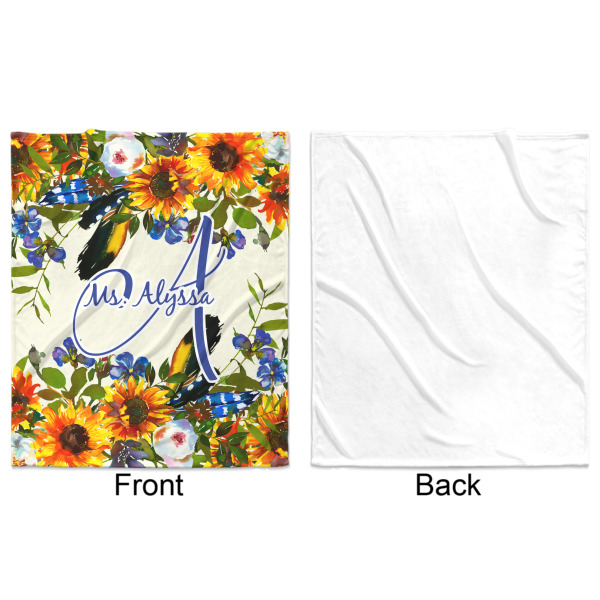 Custom Design - Minky Blanket - 50"x60" - Single Sided - Front & Back