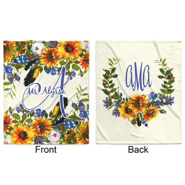 Custom Design - Minky Blanket - 50"x60" - Double Sided - Front & Back