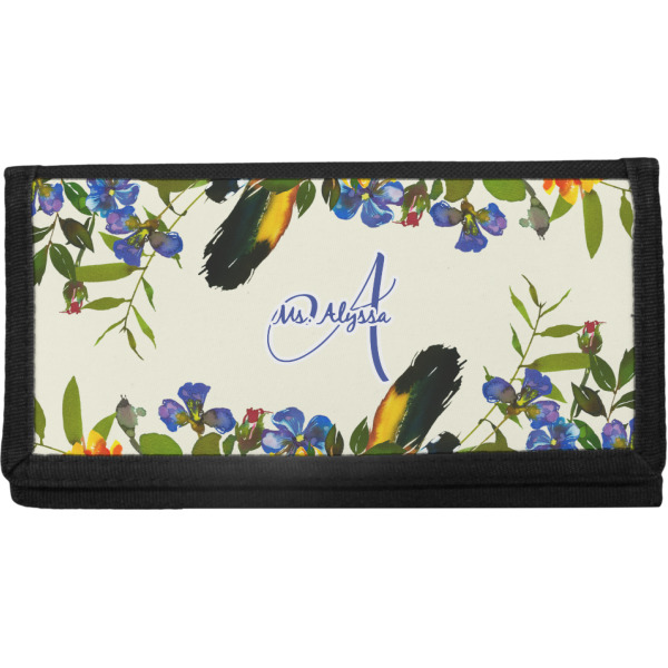 Custom Sunflowers Canvas Checkbook Cover (Personalized)