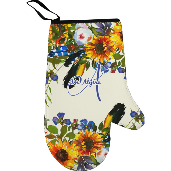 Custom Sunflowers Oven Mitt (Personalized)