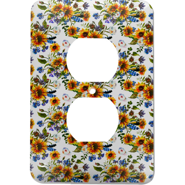 Custom Sunflowers Electric Outlet Plate