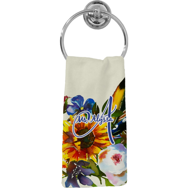 Custom Sunflowers Hand Towel - Full Print (Personalized)