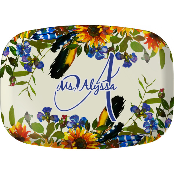 Custom Sunflowers Melamine Platter (Personalized)
