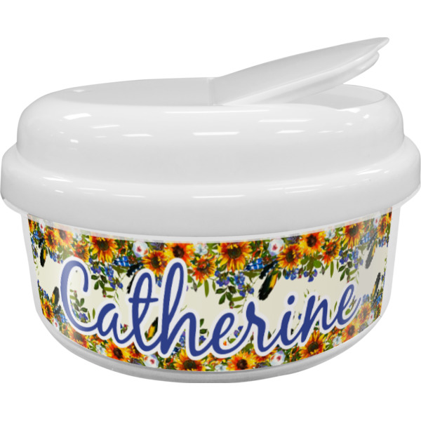 Custom Sunflowers Snack Container (Personalized)