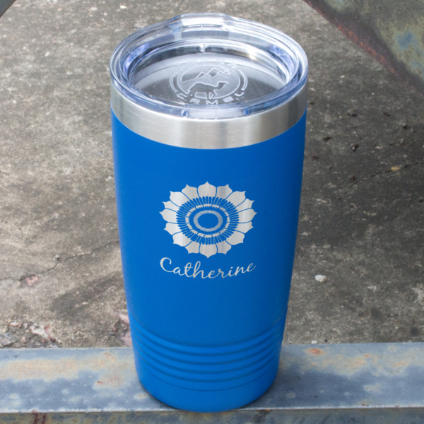 Custom Design - Blue Polar Camel Tumbler - 20oz - Angled