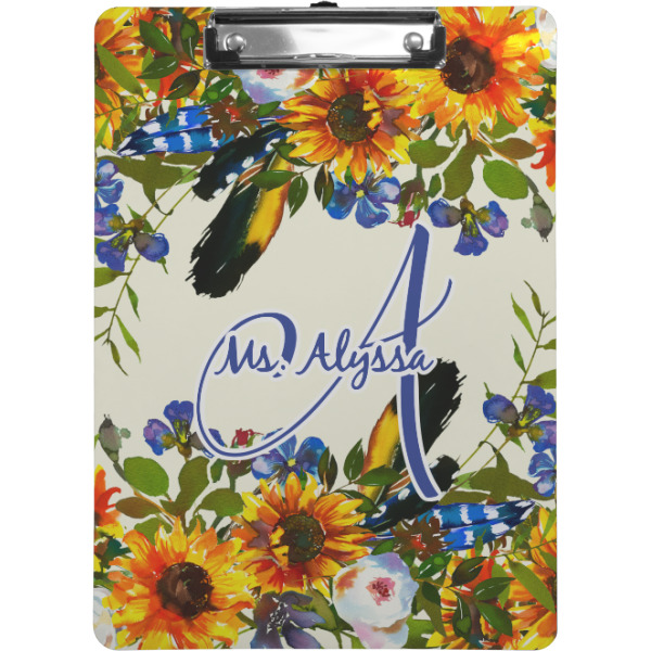 Custom Sunflowers Clipboard (Personalized)