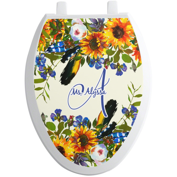 Custom Design - Toilet Seat Decal - Elongated - Front