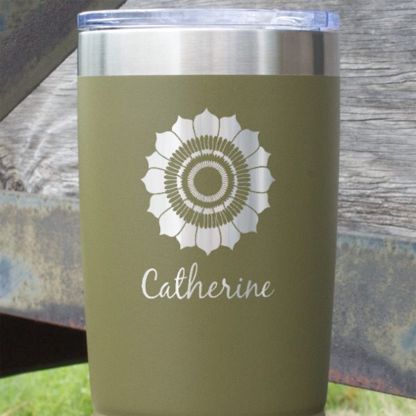 Custom Design - Olive Polar Camel Tumbler - 20oz - Close Up