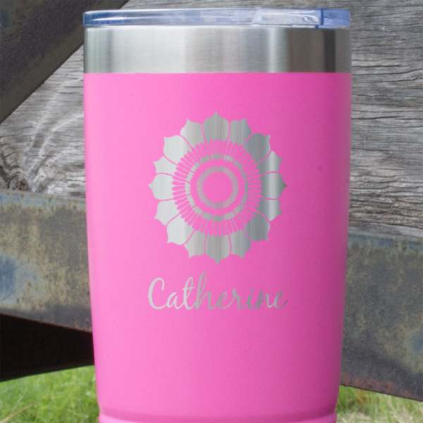 Custom Design - Pink Polar Camel Tumbler - 20oz - Close Up