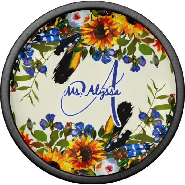 Custom Design - Cabinet Knob - Black - Front