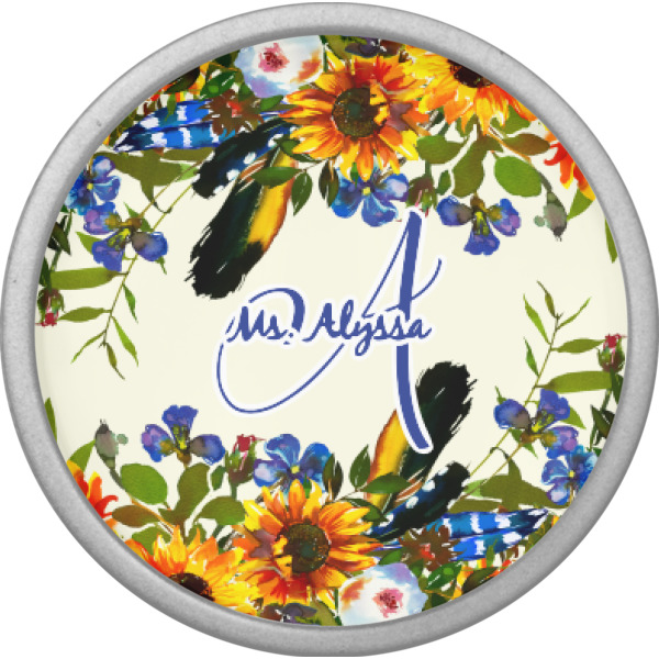 Custom Design - Cabinet Knob - Nickel - Front