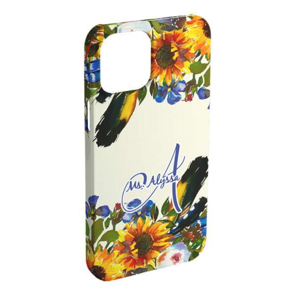 Custom Sunflowers iPhone Case - Plastic (Personalized)
