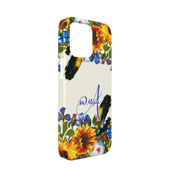 Custom Sunflowers iPhone Case - Plastic - iPhone 13 Mini (Personalized)