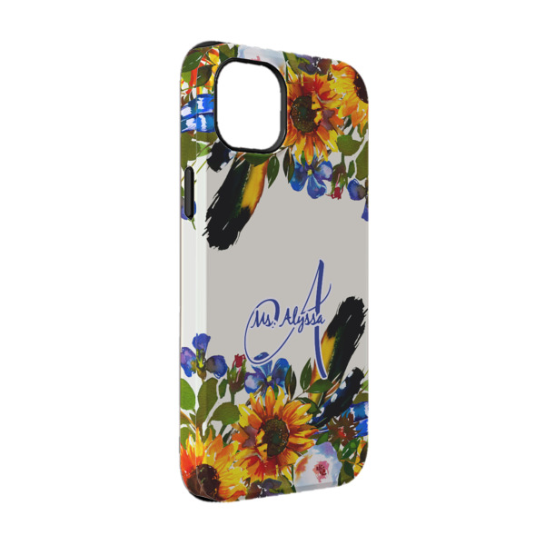 Custom Sunflowers iPhone Case - Rubber Lined - iPhone 14 (Personalized)