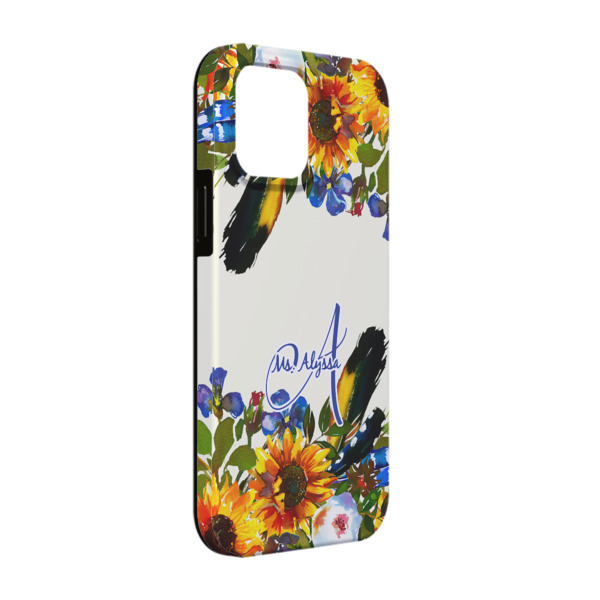 Custom Sunflowers iPhone Case - Rubber Lined - iPhone 13 Pro (Personalized)