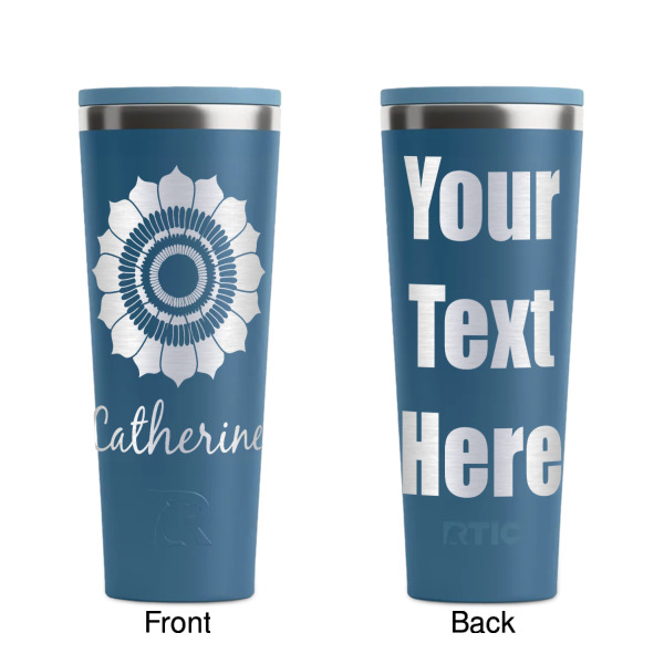 Custom Design - Steel Blue RTIC Everyday Tumbler - 28 oz. - Front and Back