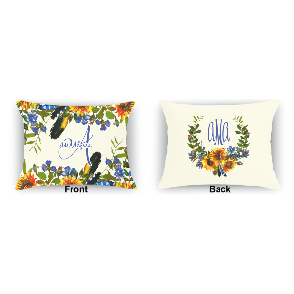 Custom Design - Indoor Rectangular Burlap Pillow (Front and Back)